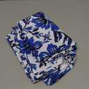 Miaoquhe Navy Elegant Floral Kitchen Window Curtain 54"x18", Blue White Vintage Chinoiserie Flower Valance Farmhouse Window Treatment Rod Pocket Valances for Bedroom Bathroom Decor