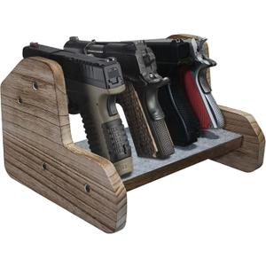 Rack for Safe 6 Pistol Rack for Storage | Pistol Holder Organizer Accessories |Holder with Carpeted Surface | Pistol Handgun Display | Accessories for Man (4 Slots)
