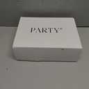 PARTY Women's Fashion Sneaker Lace Up Low Top Comfortable Cushioned Walking Shoes (8, White)