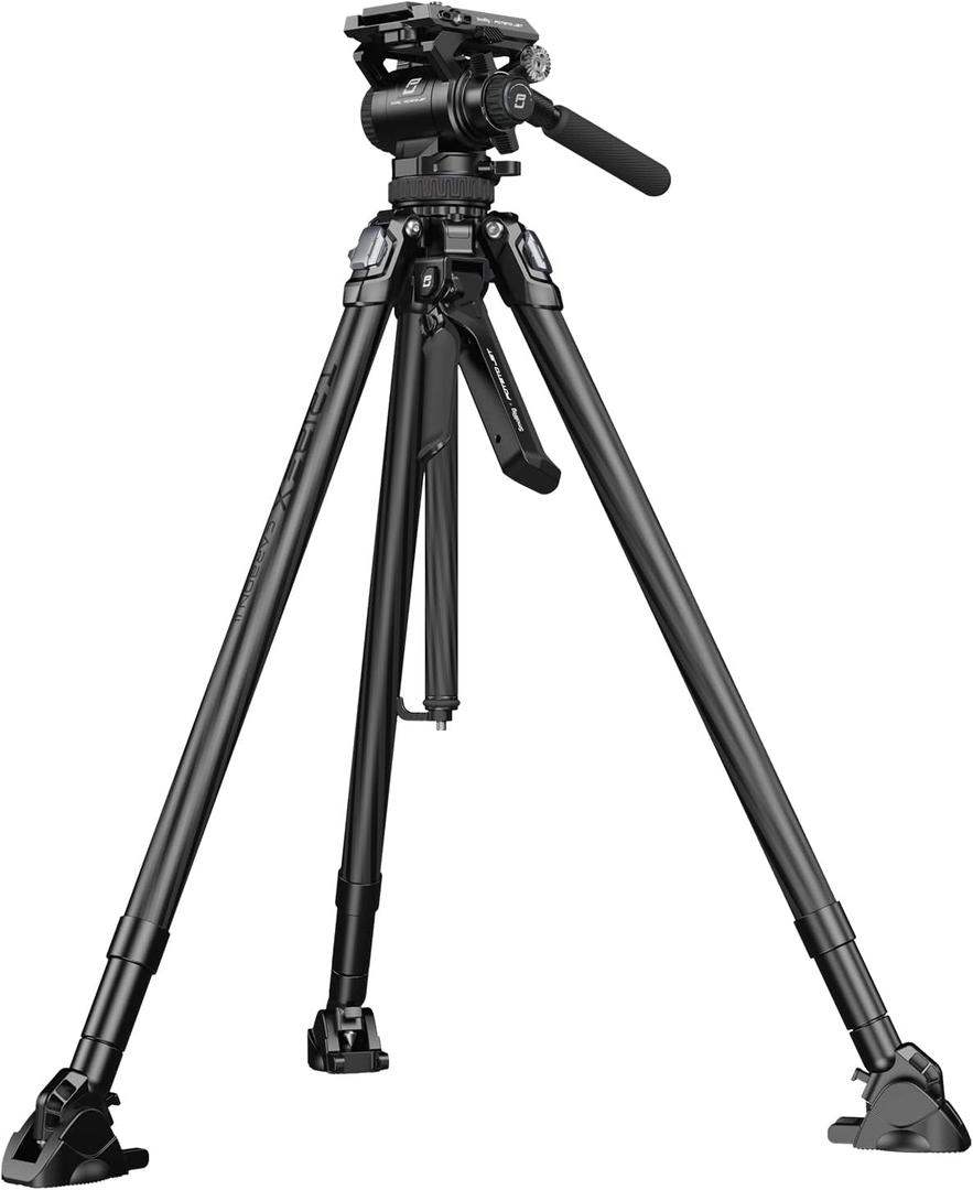SmallRig x Potato Jet Tribex Carbon II Hydraulic Carbon Fiber Tripod, Fast Extend Camera Video Tripod with 4-Step Counterbalance Fluid Head,Weight 8.3lbs,Load up to 13.2lbs - 5755
