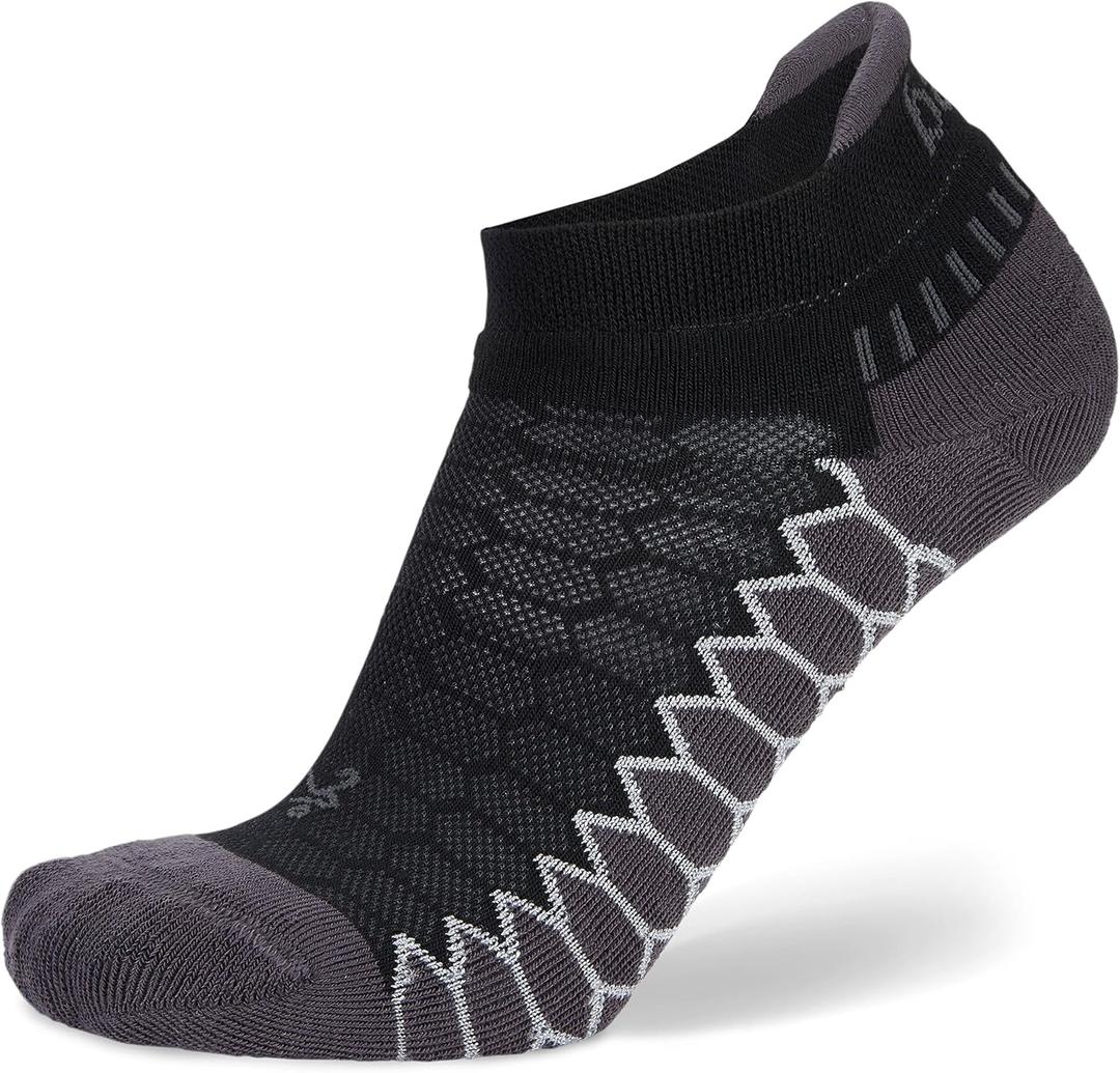 Balega Silver Compression Fit Performance No Show Athletic Running Socks (1 Pair) (Large, Black)
