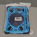 BATYUE Case for iPad mini 7 (A17 Pro) 2024/ iPad mini 6 (A15 Bionic) 2021 8.3 inch, Shockproof Case for iPad mini 7th/6th Gen with Pencil Holder/ 360 Swivel Stand/Shoulder Strap - Navy Blue