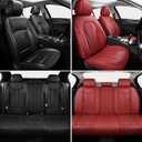 Red Car Seat Covers,Leather Car Seat Cover, Waterproof Seat Covers Full Set