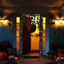 2X 6.6FT Black Maple Leaf Garland, Artificial Autumn Maple Leaf, Halloween Decoration Leaves Wall Decor for Fireplace Mantel, Stairs, Home Decor