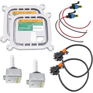 2PCS Xenon HID Headlight Ballast Control Unit with Igniter D3S Bulb Fit for Ford Mustang Edge Escape Explorer F150 Flex Taurus 2010-2019 with D3S Bulb Replace # 8A5Z-13C170-A DL3Z-13C170-A
