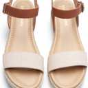 DREAM PAIRS Women's Platform Espadrilles Wedge Sandals, Comfortable Open Toe One Band Sandals for Women Dressy Casual Summer, Size 6