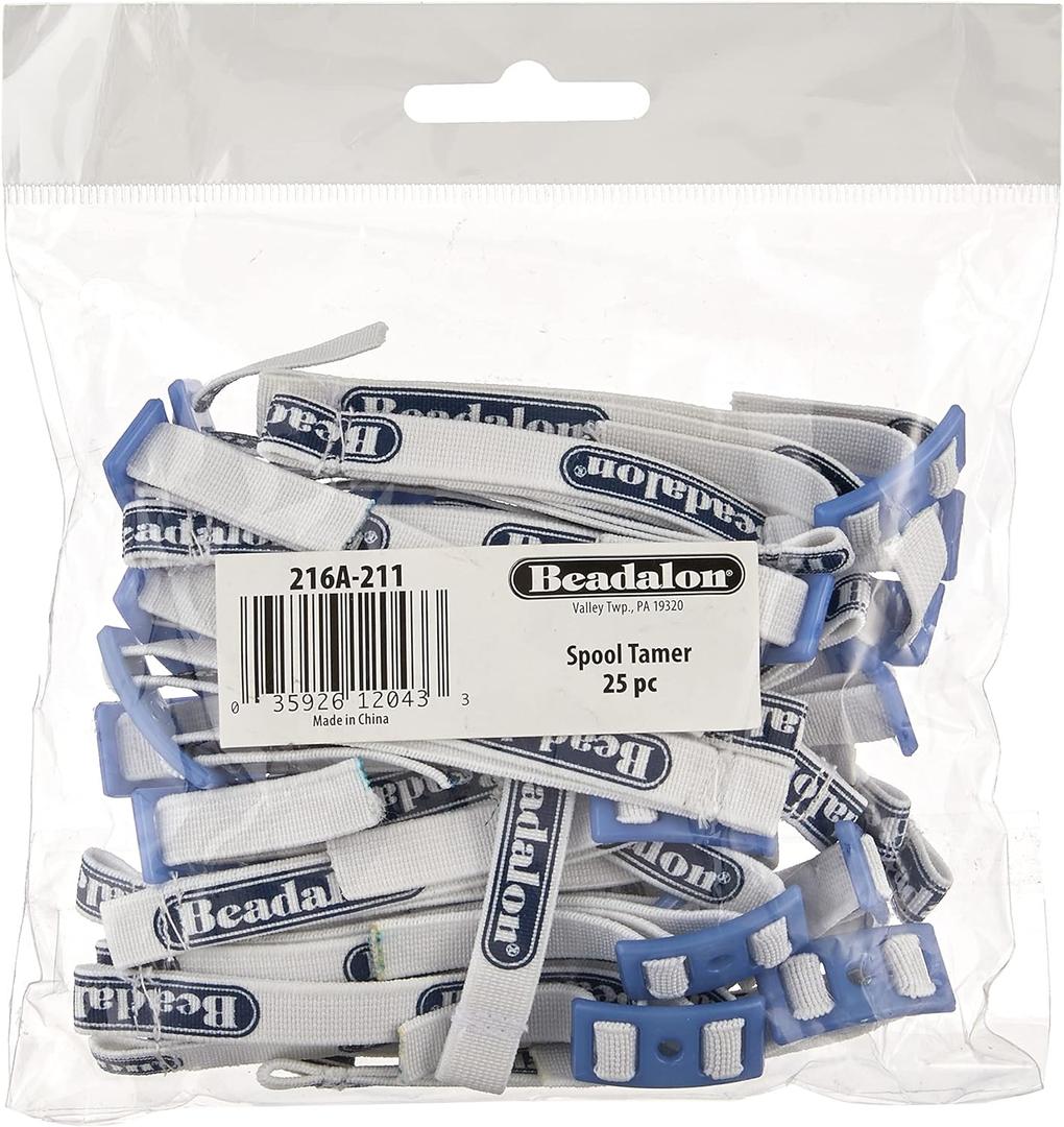 Beadalon 25-Piece Spool Tamer Set - Blue Wire Organizer - 20-22 Gauge - Keeps Wire Tangle Free - Great for Jewelry Making