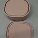 ISSEVE 12Pcs/Set Nesting Silicone Food Storage Containers with Lids, BPA Free Reusable Meal Prep Silicone Containers Airtight, Freezer Dishwasher Safe (33.8oz, 20oz, 10oz, 6.7oz, 1.3oz) (Pink)