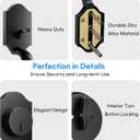 Front Door Lock Set, Front Door Handle and Deadbolt Set, Exterior Door Handles, Entry Door Lock Set, Front Door Lock with Adjustable Handle and Interior Knob, Oil Rubbed Bronze