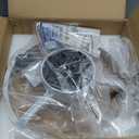 DLLT Modern Ceiling Fans with Lights: 20" Flush Mount Low Profile Ceiling Fan with APP Remote Control - White LED Bladeless Fandelier Dimmable Quiet DC Motor for Bedroom Living Room