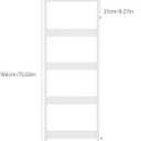 Blanket Ladder, 5-Tier Towel Holder with 4 Removable Hooks, Farmhouse Wall Leaning Decorative Rack Shelf, Wooden Towel Display Rack, Quilt Ladder for Living Room, Bedroom, White