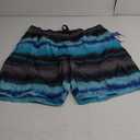 Kanu Surf Men's Barracuda Swim Trunks, 9" Inseam (Regular & Extended Sizes) (2X, Nova Black/Aqua)