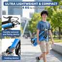 Non-Electric Scooters for Kids 8-12, Teens & Adults - Foldable Commuter Scooter with 8" Wheels, Bell, Hand Brake & Adjustable Height 30"-40.5", 220LB Capacity, Manual Push Scooter for Campus & Park