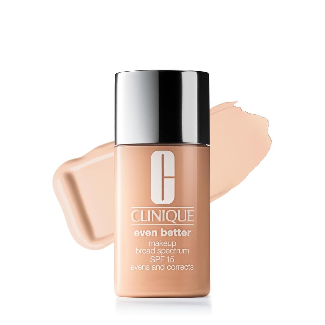 Clinique Even Better Makeup Liquid Foundation SPF 15 With Vitamin C For Dry + Oily Combination Skin Types | Medium Coverage + Natural Finish | Evens Skin Tone + Reduces Dark Spots (AD Breeze CN 02 - very fair, cool-neutral undertones)