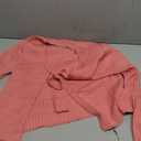 Womens Tie Front Cardigan Long Sleeve Rib Knit Shrug for Dress Sweaters Crop Tops (Small, Rose)