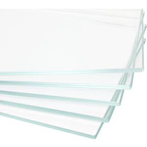 12 Pack Rectangle Glass Shelf Without Frame, 12"x16"