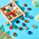 28 Pcs Oval Gemstone Cabochons Flatback Healing Crystal Stone Cabochons 12x10 mm Natural Stone Dome Cabs for Jewelry Making Necklace Bracelet DIY Craft Photo Frame