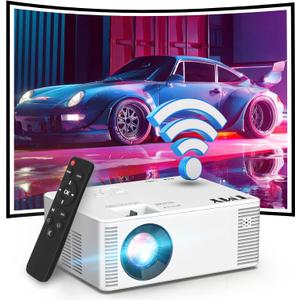TMY Native 1080P Projector with WiFi and Bluetooth, Outdoor Movie Projector (with wifi)