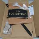 SmartSign Metal No Soliciting Sign for Yard, No Soliciting Garden Plaque | 5.75" x 9.5" Aluminum Plaque with 18" Black Stake, Made in USA