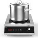 VBGK Commercial Induction Cooktop 5000W Professional Cooktop 220V Hot Plate with LCD Touch Knob control 4 Hours Timer,16 Power Levels, Auto-Shut-Off, Induction Stove Top with Plug