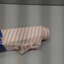 ZWJD Fall Pillow Covers 18x18 Set of 2 Striped Pillow Covers with Fringe Chic Cotton Decorative Pillows Square Cushion Covers for Sofa Couch Bed Living Room Farmhouse Fall Decor (Burnt Orange)