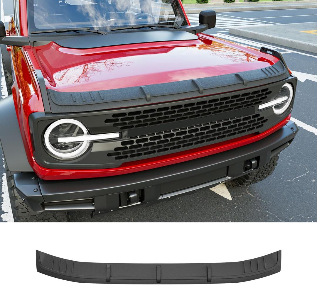 powoq Hood Protector Compatible with 2021-2026 Ford Bronco Deflector Upgraded TPE Shield Hood Deflector Replacement for 2021-2026 Ford Bronco Accessories