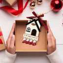 3 x House Warming Gifts New Home - WOXAFO New Home Ornament 2025, Best Housewarming Gifts 2025, Wooden First Christmas Ornament 2025 for Couple Men Women (2025)