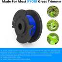 String Trimmer Spool Replacement for Ryobi One Plus AC14RL3A 18V 24V 40V, 11ft 0.065" Auto-Feed Cordless Weed Eater Spools Line with AC14HCA Cap Covers Parts (13 Spools, 2 Cap)