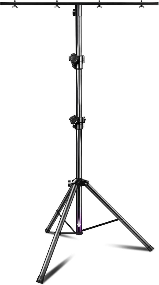 DJ Light Stand for Par Lights, 48.8-114.1 inches Protable Tripod DJ Stand for Stage, Bar, Banquet, Party