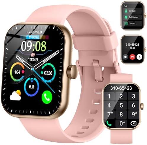 Smart Watch for Women(Answer/Make Call), 1.96" HD Smartwatch 2025 New Fitness Watch with 110+ Sport Modes/Heart Rate/Sleep Monitor/Pedometer, IP68 Waterproof Fitness Activity Tracker for Android iOS