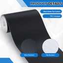 Lounsweer 18 Inch Wide 25 Foot Length Black Conveyor Belt Material PVC 120 Cover One Side Conveyor Belt Extra Long Fiber Fabric Bottom Layer Industrial Drive Polyester Repair Conveying Belts