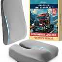 Elmara Doctor-Designed Car Seat Cushions for Driving Car Seat Back Support, Driver Seat Cushion and Back Cushion for Car, Pillow for Driving Seat The Ultimate Comfort Solution for Cars (
Gray
)