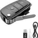 64G 1080P HD Security Camera with Loop Recording & Night Vision for Outdoor, Key Fob Camera with Motion Detection & Take Photos for Home,Long Battery Car Key Camera, Nanny Cam Easy to Use