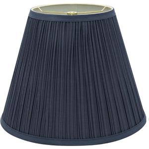 Aspen Creative 33051A, Hardback Empire Transitional Spider Lamp Shade, Mushroom Pleated Stone Blue, 7" Top x 13" Bottom x 10" Slant