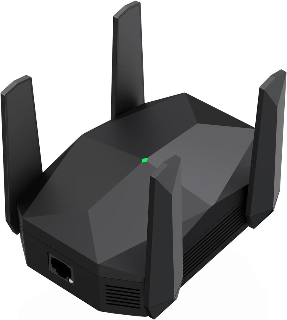 2025 AX3000 WiFi 6 Range Extender, WiFi Extender Signal Booster with Gigabit Ethernet Port, Dual Band (2.4G&5.8G) WiFi Repeater Cover up to 13888sp.ft, Faster Speed and Wider Cover, Quick Setup (Black)