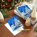 Dayspring Religious Christmas Cards (16 Cards and Envelopes) Winter Church