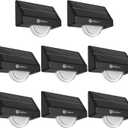 8 PCS Brightown Solar Stair Lights Outdoor, Solar Step Lights Outdoor Waterproof IP68, Multiple Color Modes Outdoor Step Light for Garden Stair, Front Step, Front Porch, Deck, Sidewalk and Pool (Black)