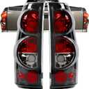 HECASA Taillight Tail Lights Pair Compatible with 1999-2007 Chevy Silverado 1500 2500 3500 Classic 1999-2003 GMC Sierra 1500 2500 3500 Clear Lens Taillight Brake Turn Signal Lamp (1 Pair, Clear Lens & Black Housing)