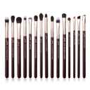 Jessup Professional Eye Makeup Brushes Set Natural-Synthetic 15pcs for Eyeshadow Blending Concealer Eyeliner Eyebrow, Zinfandel T284