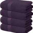 Avalon Towels Bath Plum Bath Towles of 4 pcs (27x54 inches), 100% Cotton Towel Absorbent and Quick Dry Plum Towels for Bathroom, Super Soft and Perfect for Daily Use