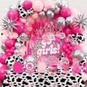 Cowgirl Birthday Party Decorations – Plates, Napkins, Cups, Banner, Hanging Swirls, Tablecloths, Balloons, Cake & Cupcake Toppers, Honeycomb Centerpieces – Disco Cowgirl Party Decorations, Serves 24
