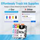 923XL 923e Ink Cartridges Combo Pack with chip, High Yield Replacement for HP 923 923e 923XL Ink Work for HP OfficeJet Pro 8135e 8138e 8139e 8122e 8120 8123 8130 8133 Printers (BK/C/M/Y) 4-Pack