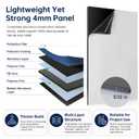 2Pcs Aluminum Composite Panel 5/32" Thicker Brushed Black Sheet 36" x24“