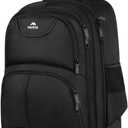 MATEIN Rolling Backpack, 17 inch Water Resistant Wheeled Laptop Backpack, Carry on Luggage Business Bag, Overnight College Computer Bag Trolley Suitcase for Men Women Adults to Travel, Black