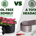 Plant & Plot Galvanized Raised Garden Beds Outdoor // 8×4×1 ft (2-Pack) Planter Raised Beds for Gardening, Vegetables, Flowers // Large Metal Garden Box // Patented Tool-Free Design (Black)