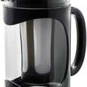 Primula Burke Deluxe Cold Brew Iced Coffee Maker, Comfort Grip Handle, Durable Glass Carafe, Removable Mesh Filter, Perfect 6 Cup Size, Dishwasher Safe, 1.6 qt, Black