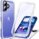 Cozycase for iPhone 16 Case Waterproof - 360 Heavy Duty with Screen/Camera Protector Shockproof IP68 Underwater Dustproof Water Dust Shock Proof Full Body/Front and Back Case Frosted Clear 6.1 Inch