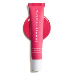 Summer Fridays Lip Butter Balm - Moisturizing Lip Gloss for Instant Shine + Sheer Color - With Nourishing Shea Butter - Everyday Makeup + Skin Care Summer Essentials - Vegan - Pink Guava (.5 Oz)