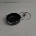 IMUSA 3.2qt Charcoal Aluminum Nonstick Caldero with Glass Lid, Black