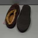 Zigzagger Double the Style Set of 2 Pairs Size 11-12,Men's Slip On Moccasin Slippers, Indoor/Outdoor Warm Fuzzy Comfy House Shoes, Fluffy Wide Loafer Slippers,Coffee&Jet Black